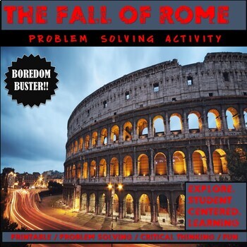 Preview of The Fall of Rome Problem Solving and Critical Thinking Activity