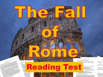 Preview of The Decline and Fall of the Roman Empire Reading Test