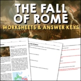The Fall of Rome Reading Worksheets and Answer Keys