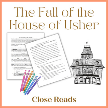 Preview of The Fall of the House of Usher Close Reading