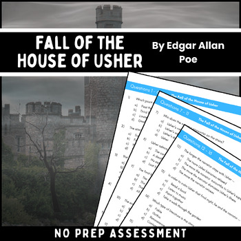 Preview of The Fall of the House of Usher Poe Short Story Test Quiz