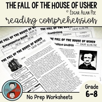 Preview of The Fall of the House of Usher - Reading Comprehension Worksheets