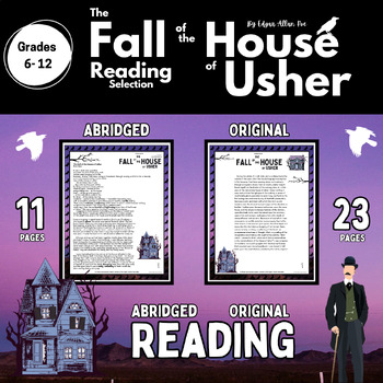 Preview of The Fall of the House of Usher Reading Selection
