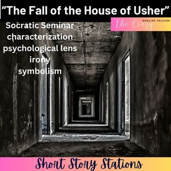 Preview of The Fall of the House of Usher Short Story Stations Lesson Unit