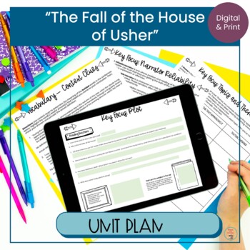 Preview of The Fall of the House of Usher Lesson Plan Print and Digital Versions