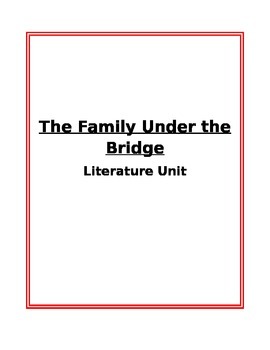 Preview of The Family Under the Bridge Novel Study