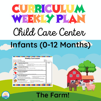 Preview of The Farm!- Infant Lesson Plan Printable- Week #6