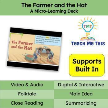 Preview of The Farmer and the Hat Folk Tale Reading Passage and Activities