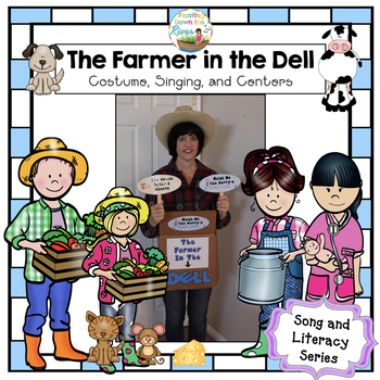 Preview of The Farmer in the Dell: Halloween costume/Visual aides large & center size