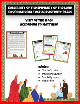 Preview of The Feast of the Solemnity of the Epiphany Activity Pages - (Three Kings Day)