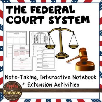 Preview of The Federal Court System - Interactive Note-taking Activities