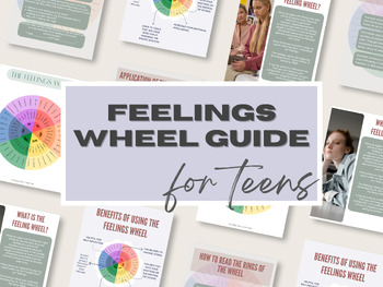 Preview of The Feelings Wheel Guide for Teens | Understanding and Labeling Feelings
