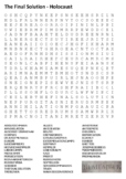 The Final Solution - Holocaust - Nazi Germany Word Search