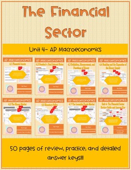 Preview of The Financial Sector- AP Macroeconomics Unit 4 BUNDLE