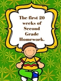 The First 20 Weeks of Second Grade Homework