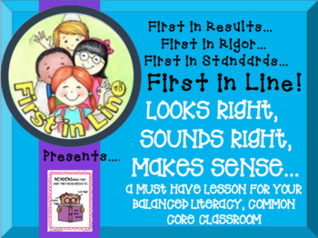 Preview of Looks Right/Sounds Right/Makes Sense in the Balanced Literacy Common Core Class