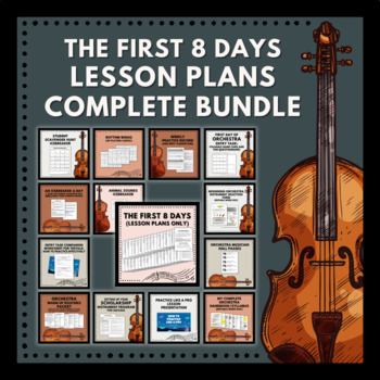 Preview of The First 8 Days Lesson Plans COMPLETE Bundle