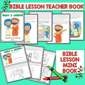 Mary and Joseph Bible Lesson Nativity Story Craft Game Christmas Sunday ...