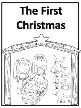 Preview of The First Christmas Story and Coloring Book