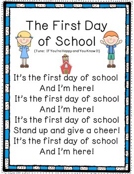 Preview of The First Day of School Poem-First Week of School Poem and Activities