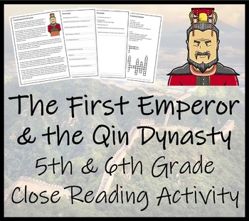 Preview of The First Emperor & the Qin Dynasty Close Reading Activity | 5th & 6th Grade