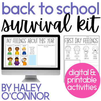 Preview of DIGITAL and Printable Activities for Back to School {Distance Learning}