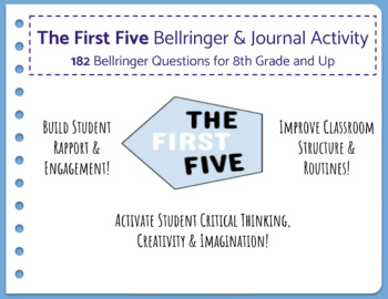 Preview of The First Five Bellringer and Student Journal Activity