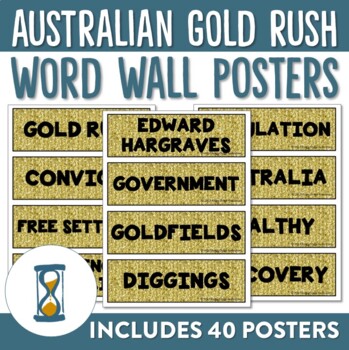 Preview of Australian Gold Rush Word Wall
