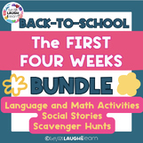 The First Four Weeks Back To School Language and Math Bundle