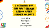 Back to School Activities for The First German Class  | Di