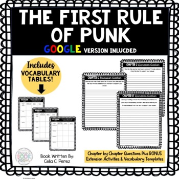 Preview of The First Rule of Punk - Comprehension Questions