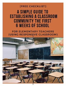 The First Six Weeks of School: Responsive Classroom Guide | TPT