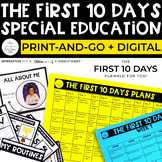 The First Ten Days | Back to School Lesson Plans | Special