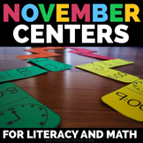 November Literacy and Math Centers