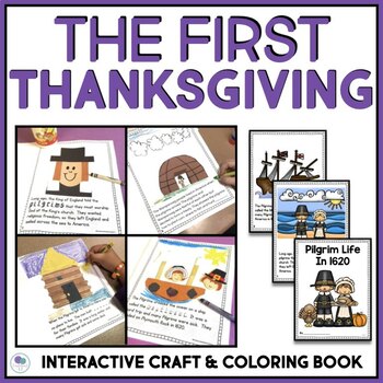 Preview of The First Thanksgiving Craft Activities Pilgrim Kindergarten And First Grade