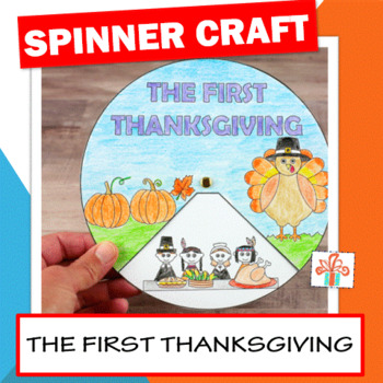 Preview of The First Thanksgiving Craft Activity - Thanksgiving Coloring Craft