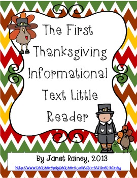 Preview of The First Thanksgiving Informational Text Little Reader