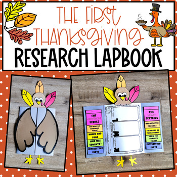 Preview of The First Thanksgiving Lapbook & Vocabulary [Research Project & Craft]