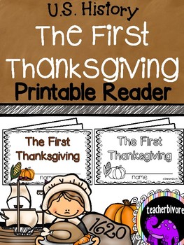 Preview of The First Thanksgiving Printable Reader {Kindergarten/First Grade}