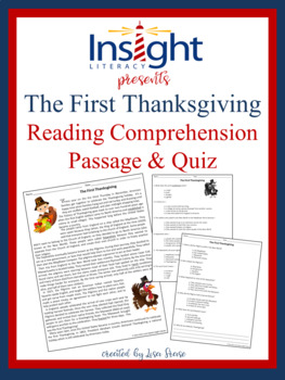The First Thanksgiving Reading Comprehension Passage and Questions