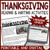 The First Thanksgiving Reading & Writing Activities | Comp