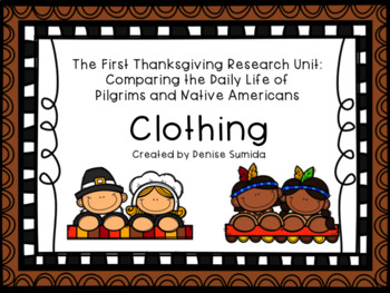 Preview of The First Thanksgiving Research Unit: Pilgrims and Native Americans-Free Version