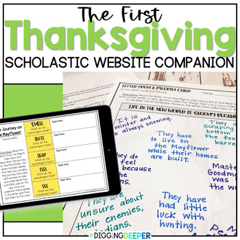 Preview of The First Thanksgiving Scholastic Website Activities