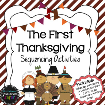 Preview of The First Thanksgiving: Sequencing Activities
