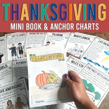Preview of The First Thanksgiving Story Mini Book Reader & Anchor Chart Posters