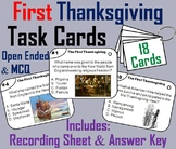 The First Thanksgiving Task Cards Activity: Pilgrims and I