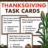 History of the First Thanksgiving Social Studies Task Card