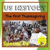 The First Thanksgiving Unit Special Education Leveled Adap
