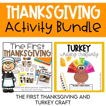 Preview of Thanksgiving Activities to Teach the First Thanksgiving and Turkey Craft