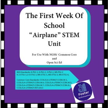 Preview of The First Week Of School  STEM Airplane Unit and Resource Packet